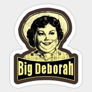 retro style big deborah Sticker